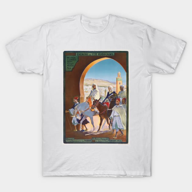 Chemins de fer Marocains Morocco Vintage Poster 1910 T-Shirt by vintagetreasure